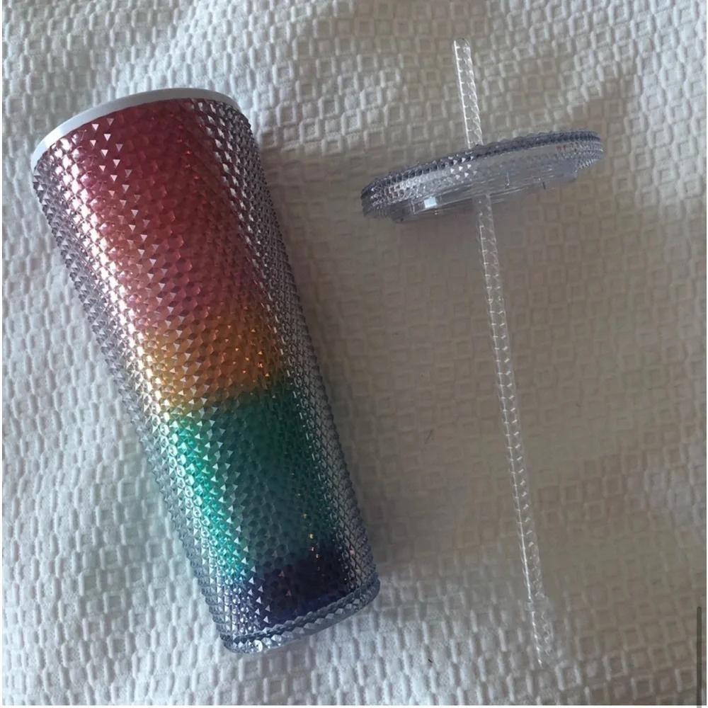 NWT Starbucks Summer Pride Rainbow Studded Tumbler